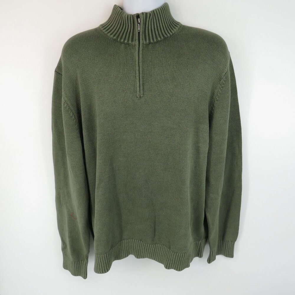 Goodthreads Men's Size XXL Olive Green 1/4 Zip Sweater NWT